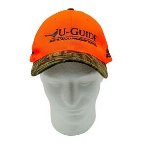 South Dakota Pheasant Hunting Hat Blaze Orange Camo Snapback U-Guide Abderdeen